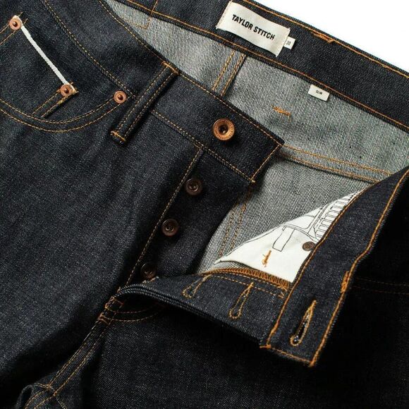 NWOT Taylor Stitch The Slim Jean Sz 28 in Natural Indigo Selvage Button Fly $238 - Picture 5 of 12